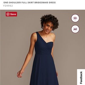 David’s Bridal One Shoulder Bridesmaids Dress